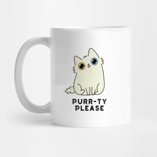 Purr-ty Please Cute Kitty Cat Pun Mug